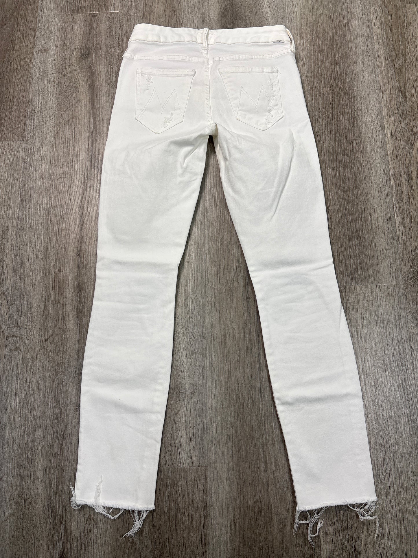 Jeans Skinny By Mother In White Denim, Size: 0