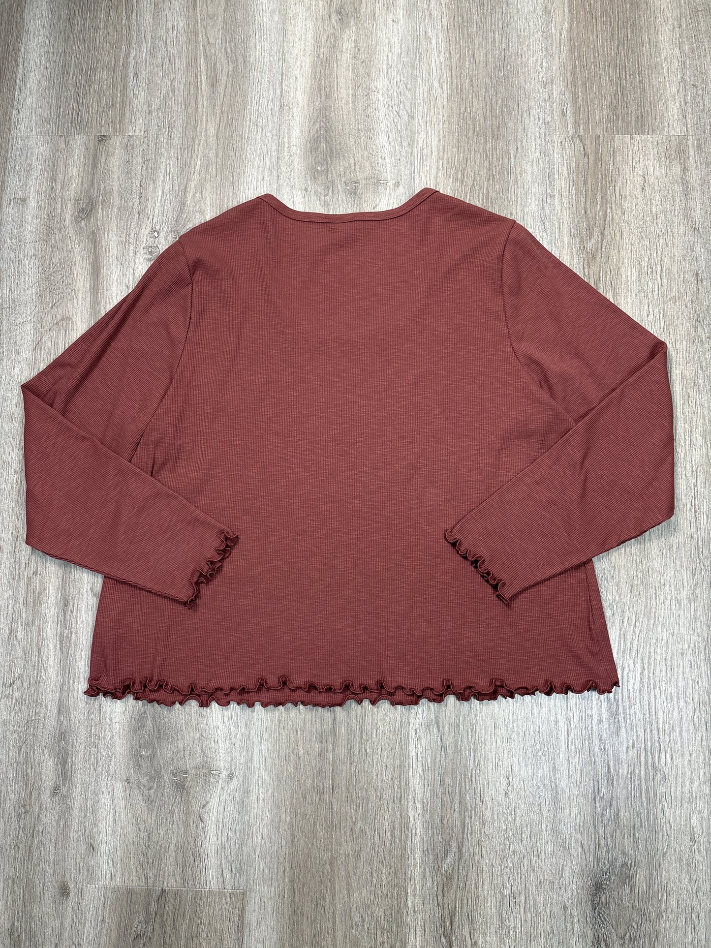 Top Long Sleeve Basic By Old Navy In Brown, Size: Xxl