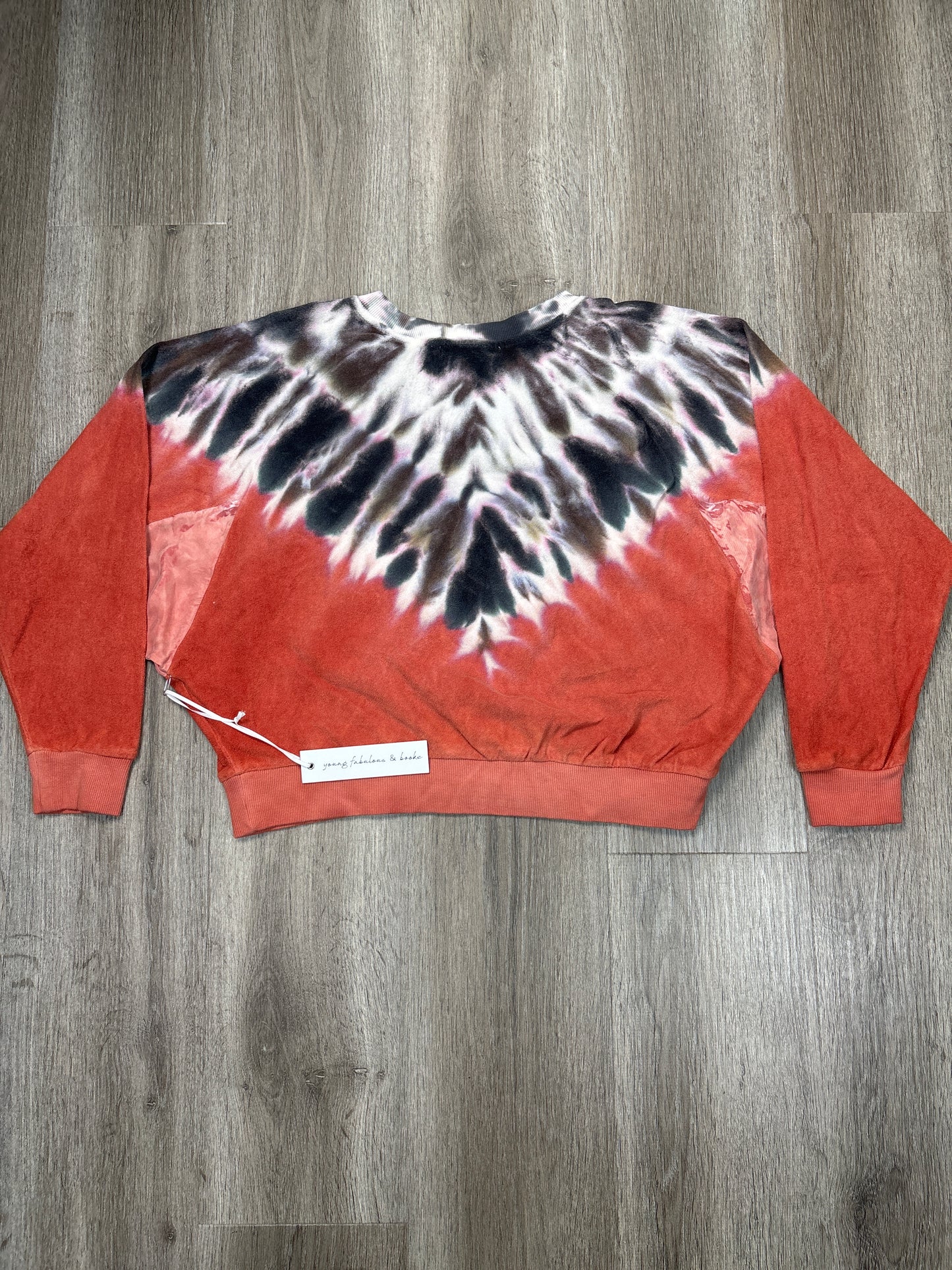 Top Long Sleeve By Young Fabulous & Broke In Tie Dye Print, Size: S