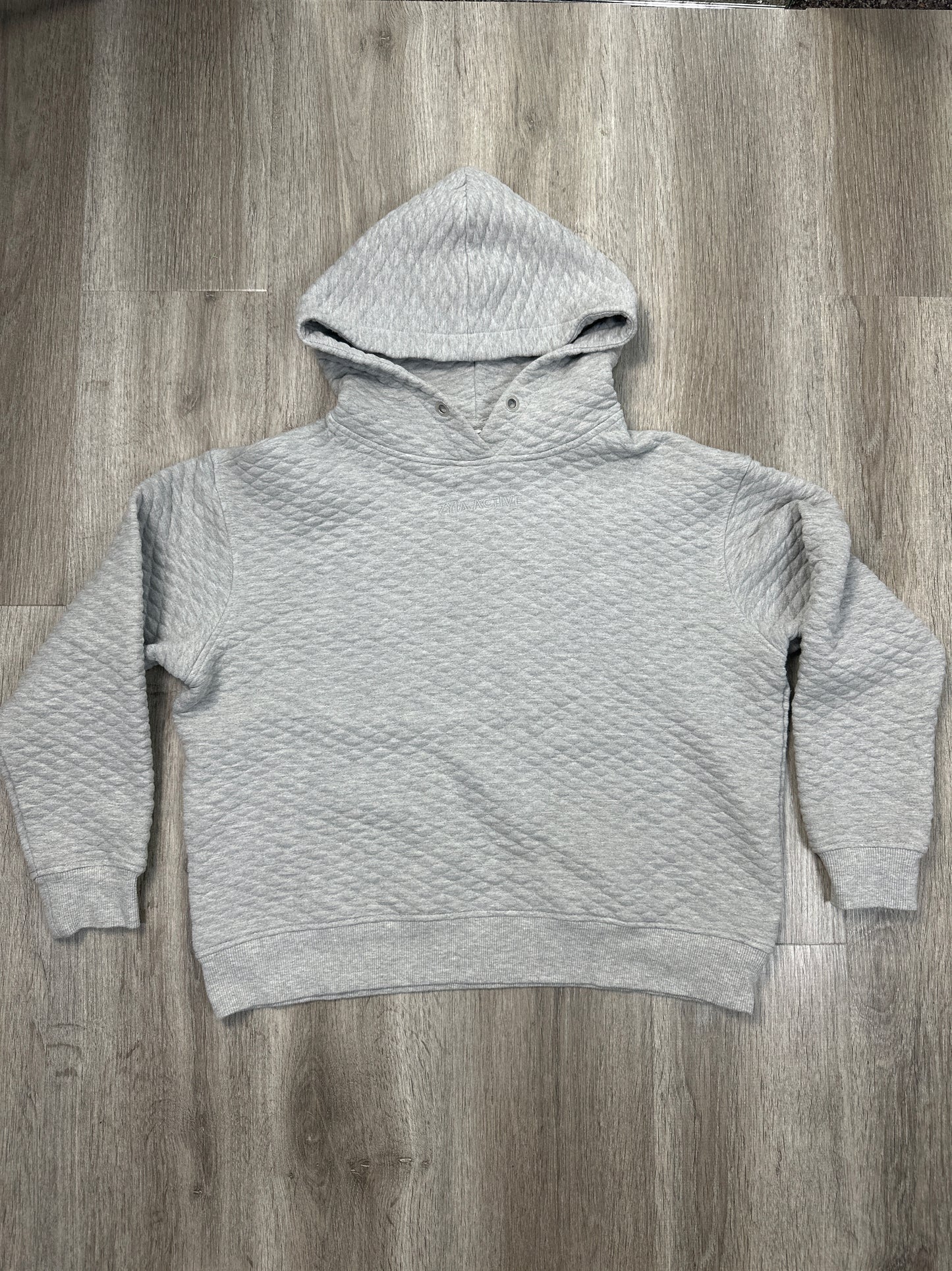 Athletic Sweatshirt Hoodie By Zyia In Grey, Size: S