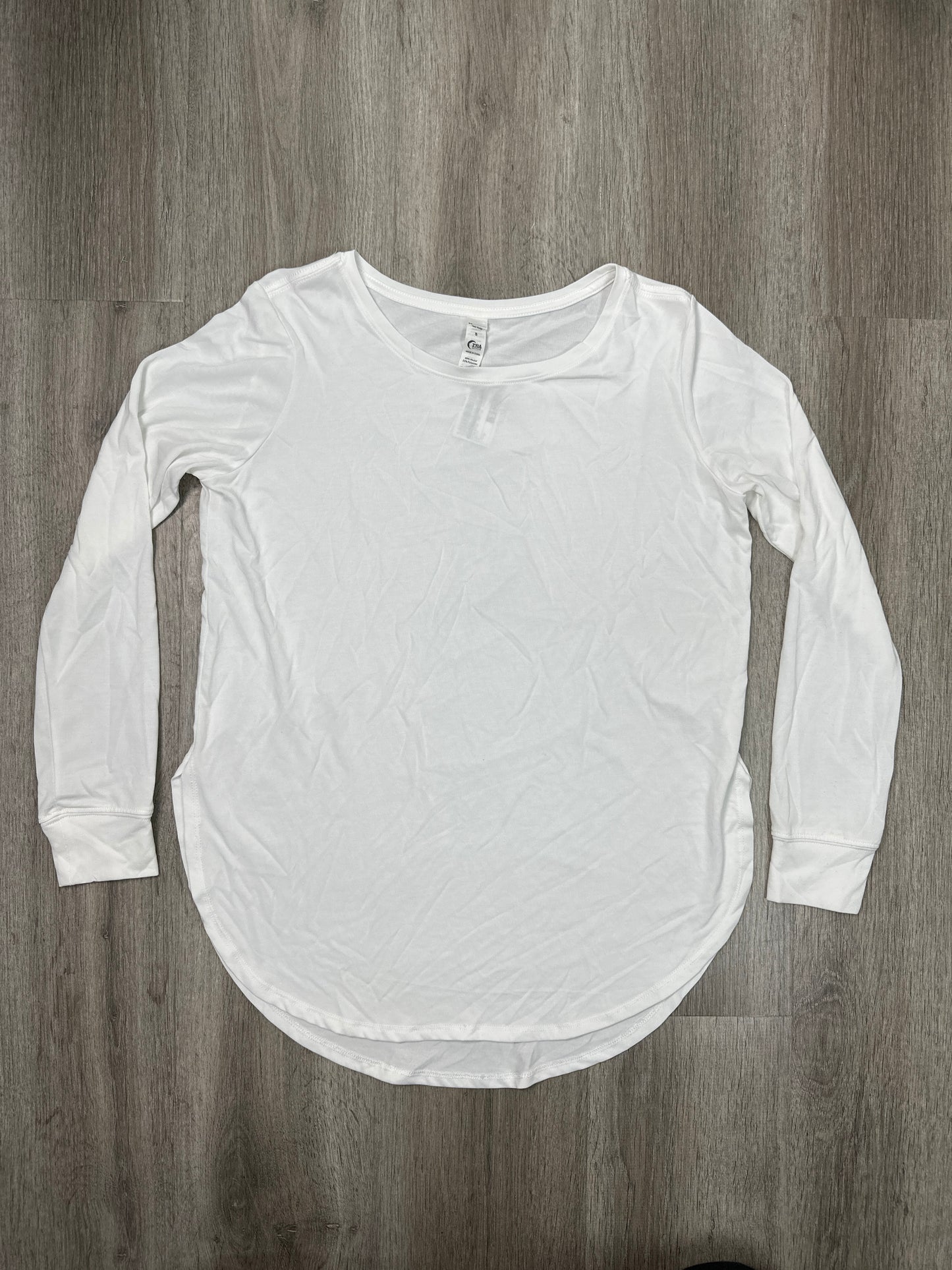 Athletic Top Long Sleeve Crewneck By Zyia In White, Size: S