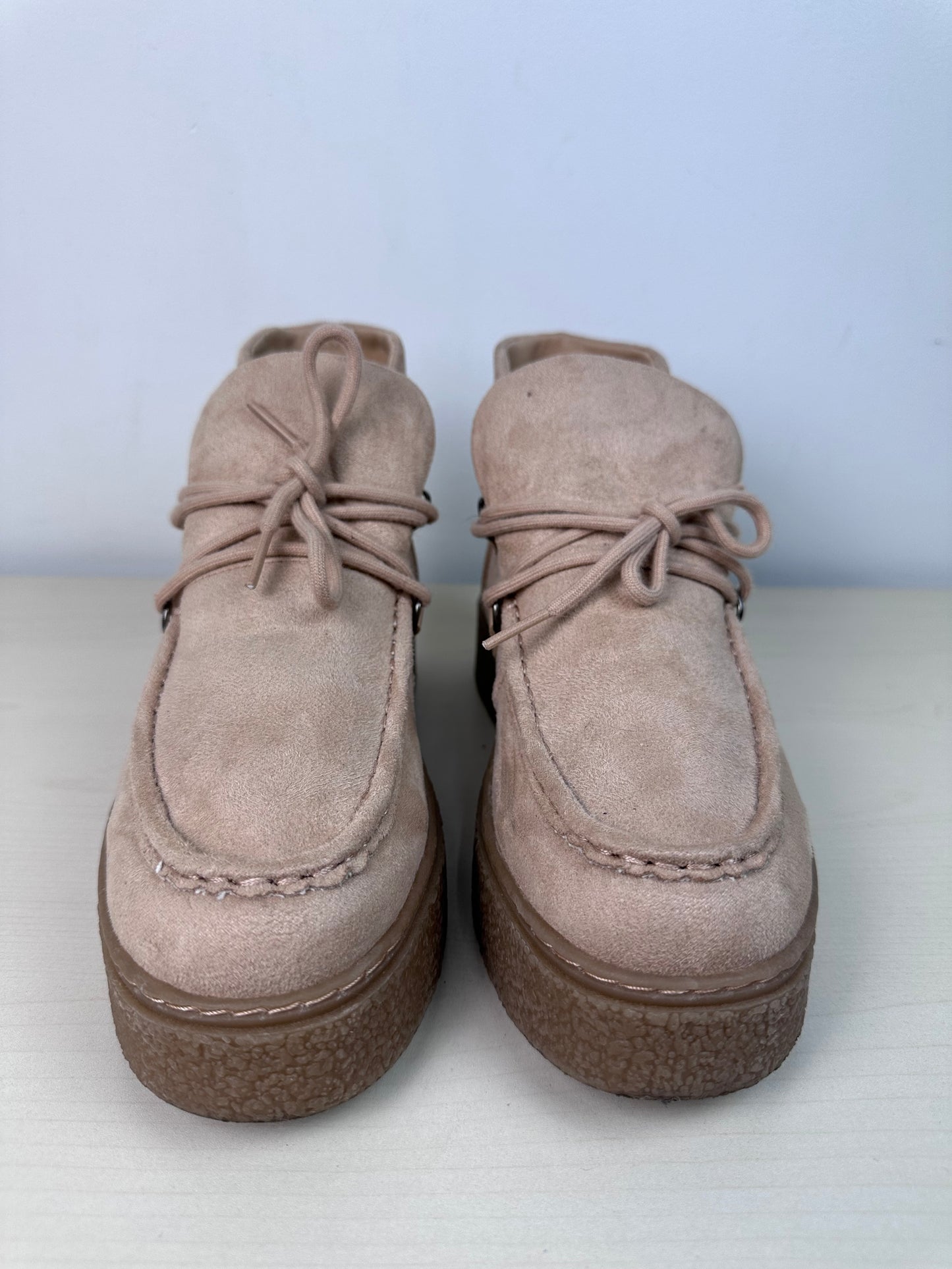 Shoes Heels Platform By Universal Thread In Tan, Size: 7