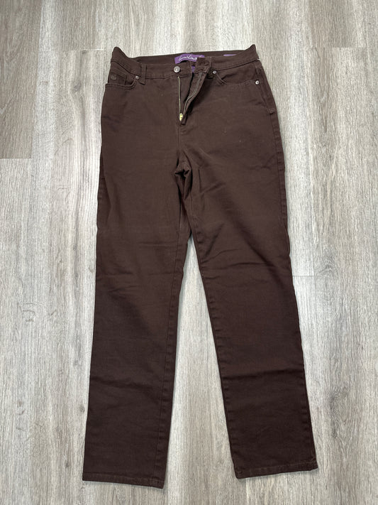 Jeans Straight By Gloria Vanderbilt In Brown Denim, Size: 10