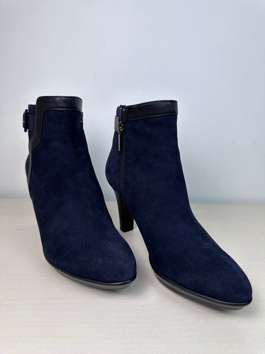 Boots Ankle Heels By Aquatalia In Blue, Size: 9