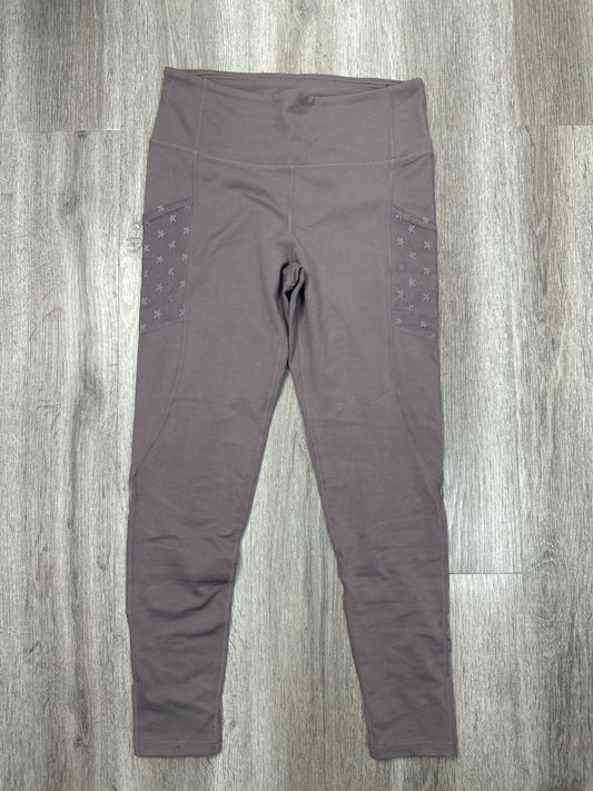 Athletic Leggings By Mono B In Brown, Size: L