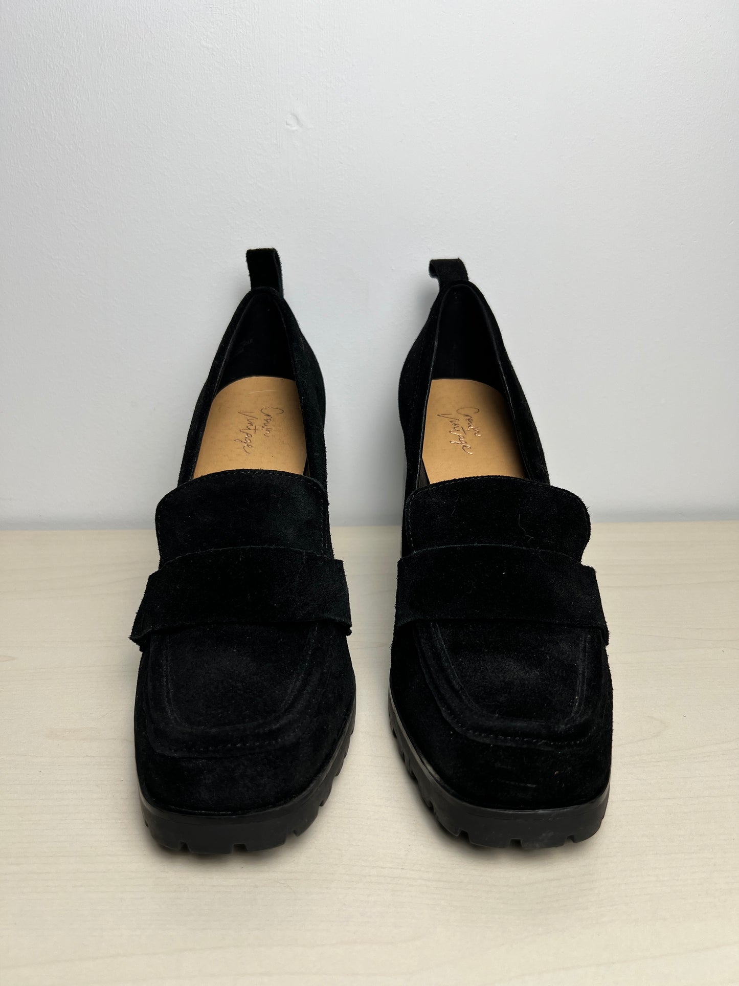 Shoes Heels Block By Crown Vintage In Black, Size: 9