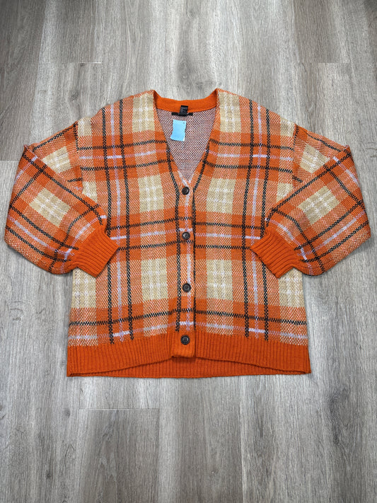 Cardigan By Forever 21 In Orange, Size: Xl