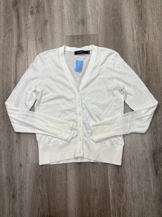 Cardigan By Lauren By Ralph Lauren In White, Size: M