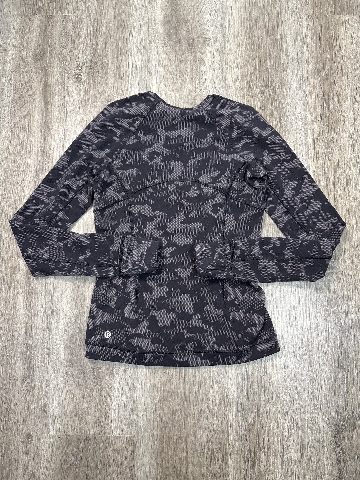 Athletic Top Long Sleeve Crewneck By Lululemon In Camouflage Print, Size: S