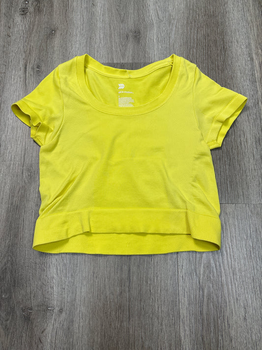 Athletic Top Short Sleeve By All In Motion In Yellow, Size: S