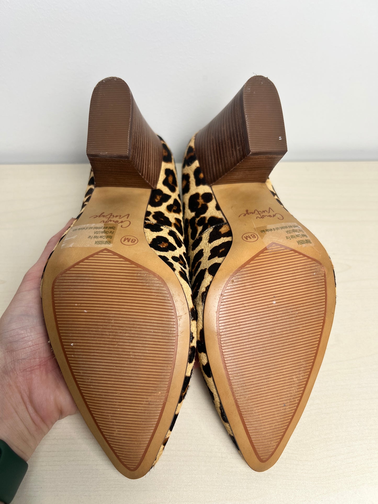 Shoes Heels Block By Crown Vintage In Leopard Print, Size: 8