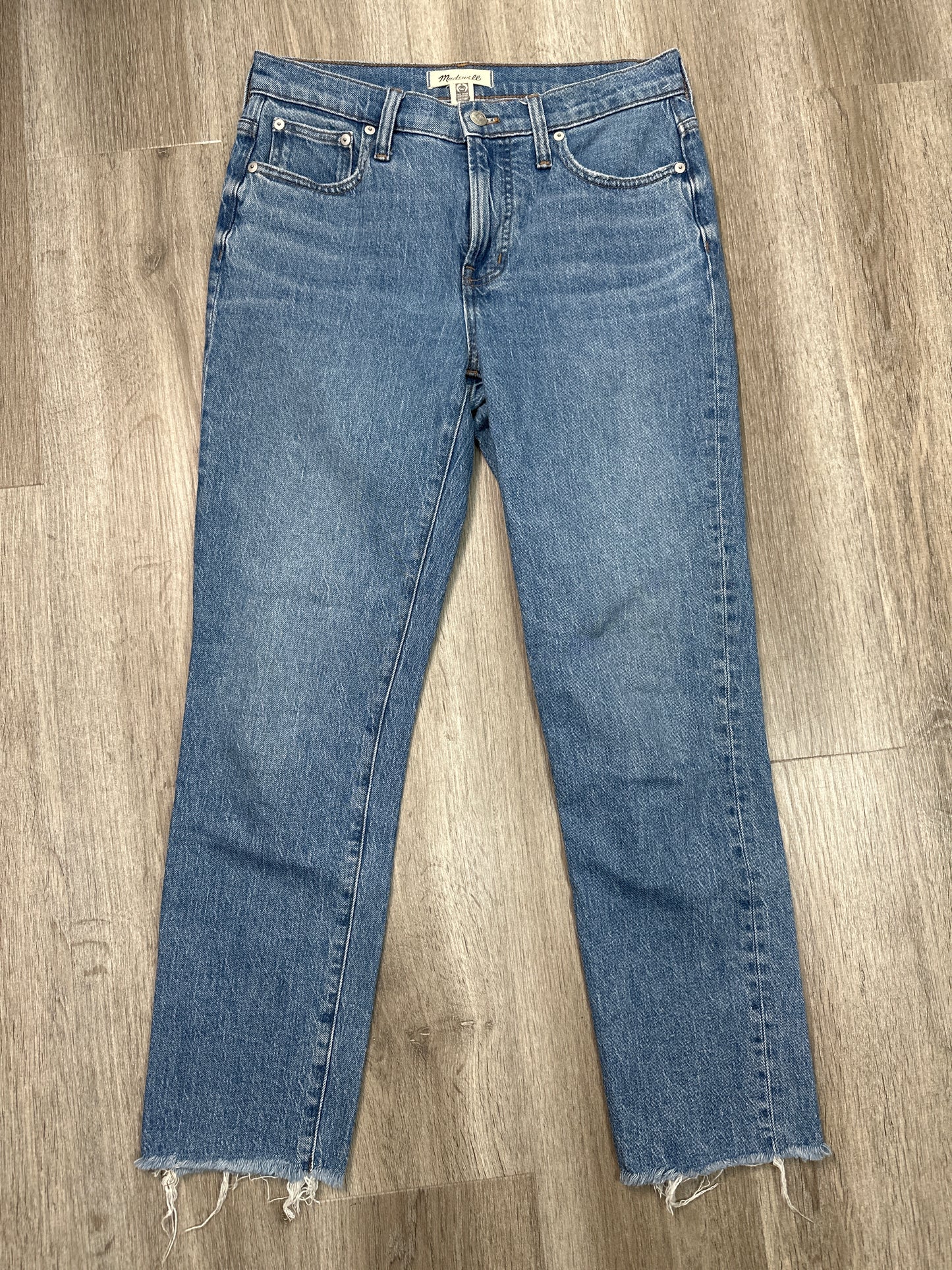 Jeans Straight By Madewell In Blue Denim, Size: 2