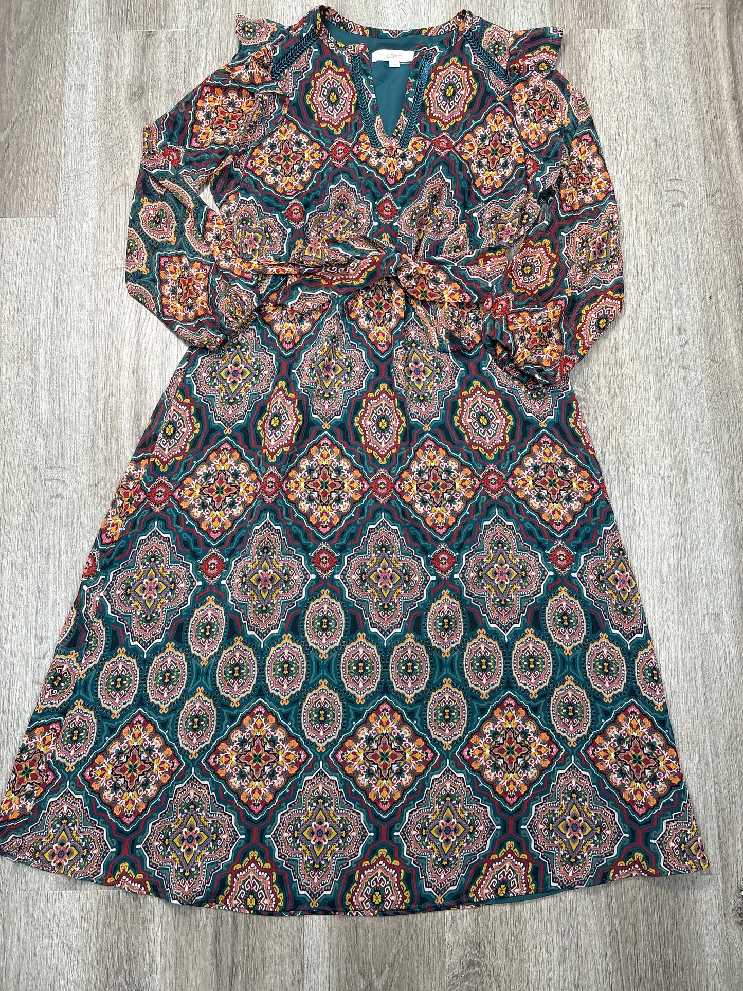 Dress Casual Short By Loft In Paisley Print, Size: L