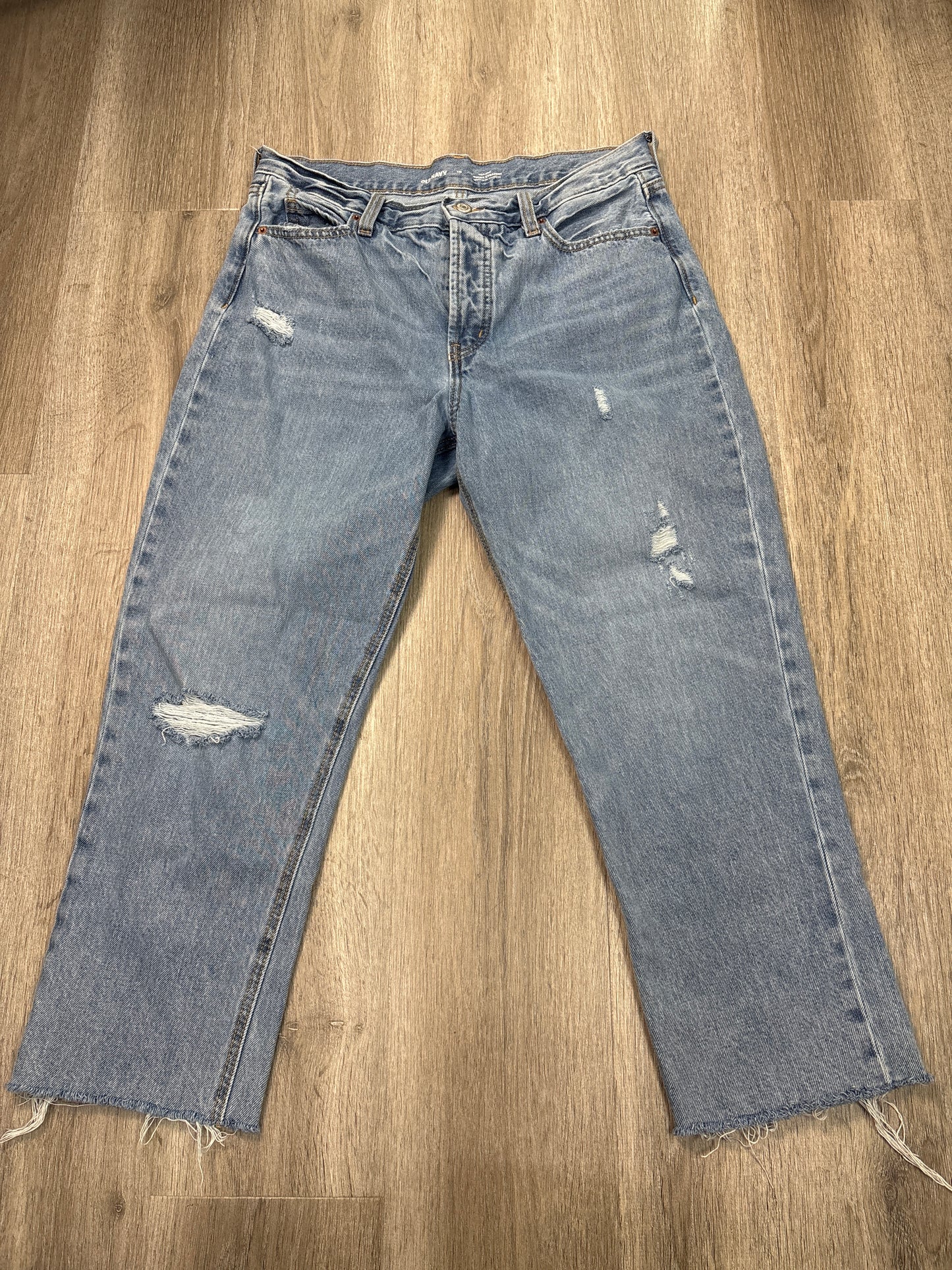 Jeans Straight By Old Navy In Blue Denim, Size: 10