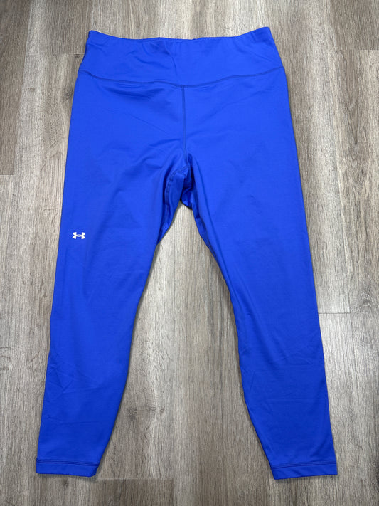 Athletic Leggings By Under Armour In Blue, Size: 2x