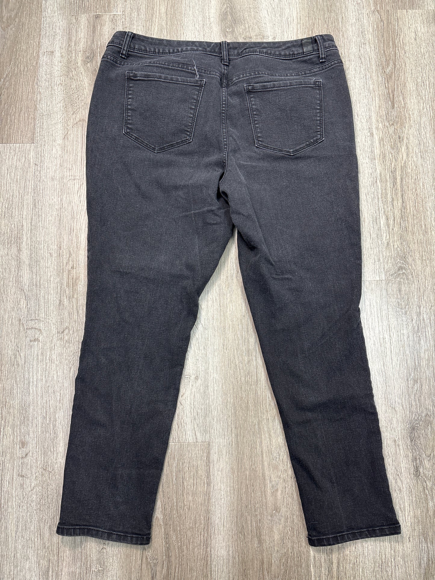 Jeans Skinny By Simply Vera In Black Denim, Size: 18