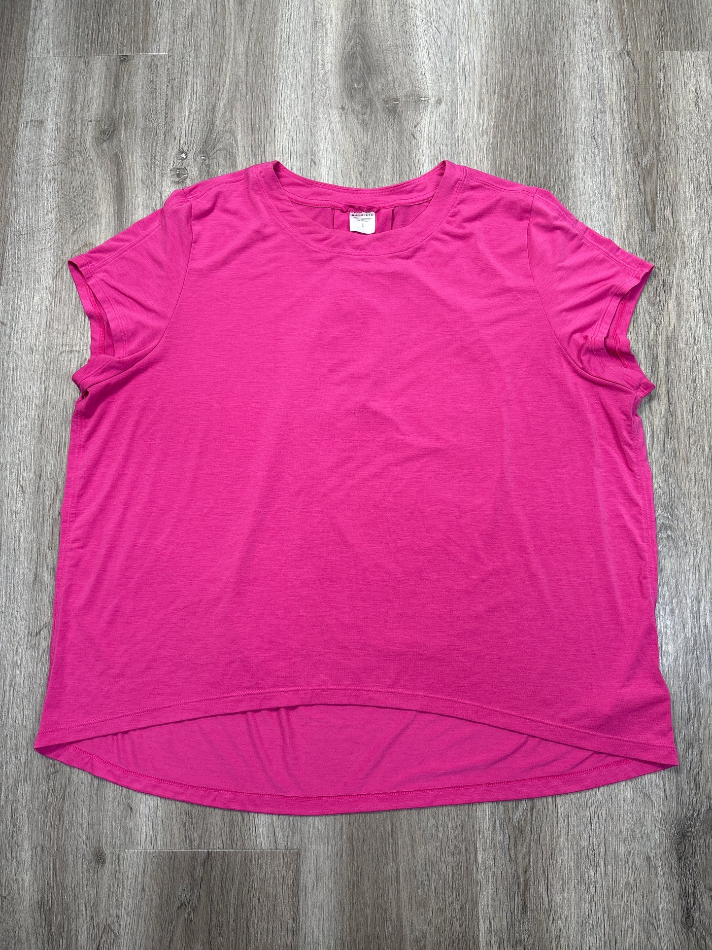 Top Short Sleeve By Athleta In Pink, Size: L