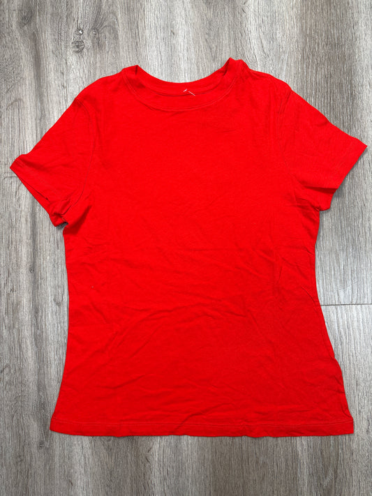 Top Short Sleeve Basic By A New Day In Orange, Size: Xs