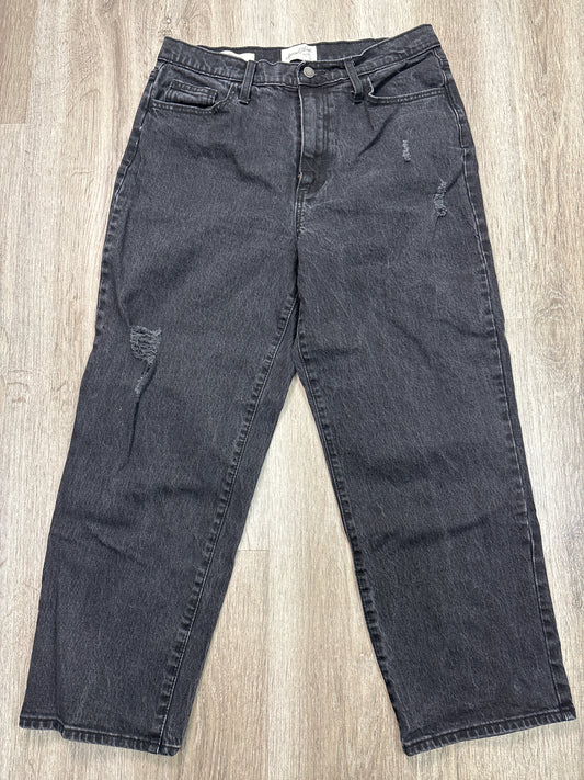 Jeans Straight By Universal Thread In Black Denim, Size: 12