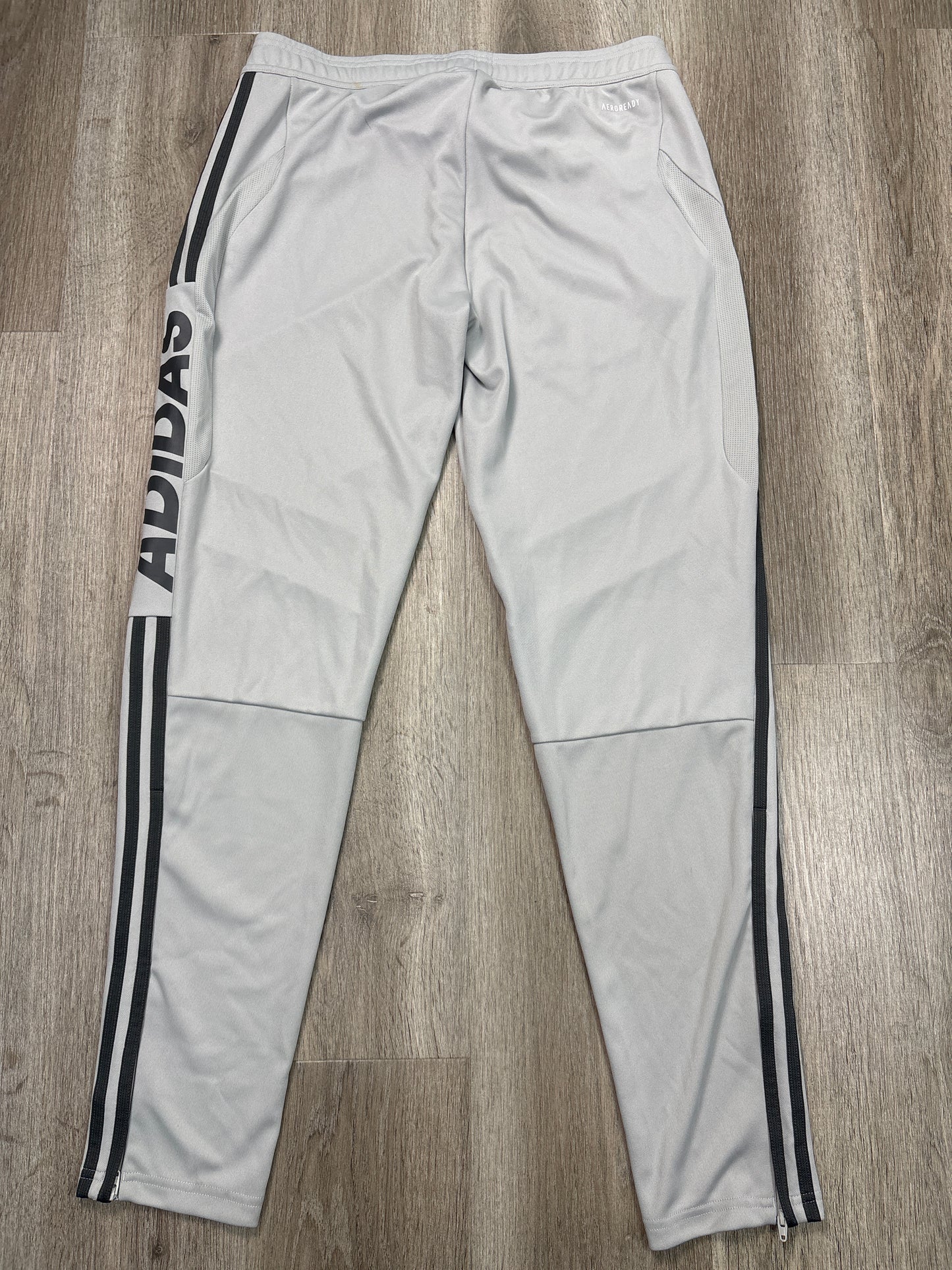 Athletic Pants By Adidas In Grey, Size: M