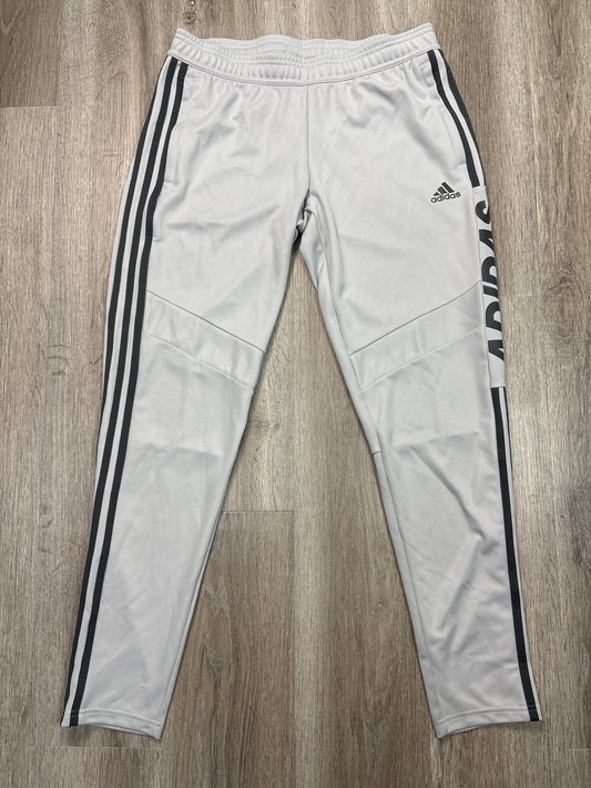 Athletic Pants By Adidas In Grey, Size: M