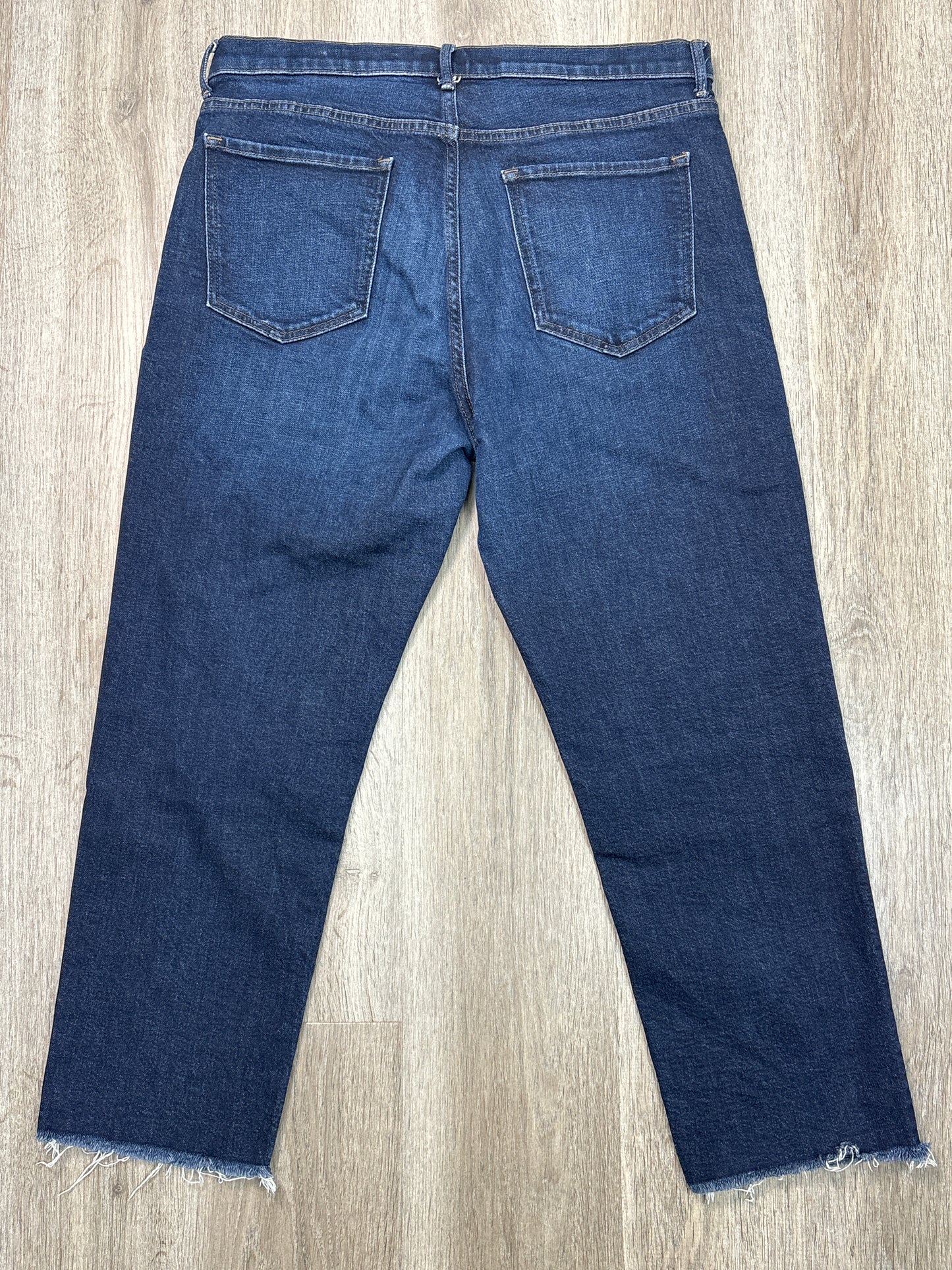 Jeans Straight By Banana Republic In Blue Denim, Size: 14