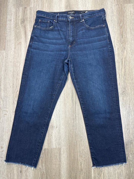 Jeans Straight By Banana Republic In Blue Denim, Size: 14