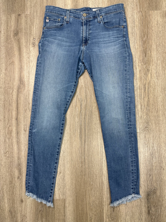 Jeans Skinny By Ag Jeans In Blue Denim, Size: 10