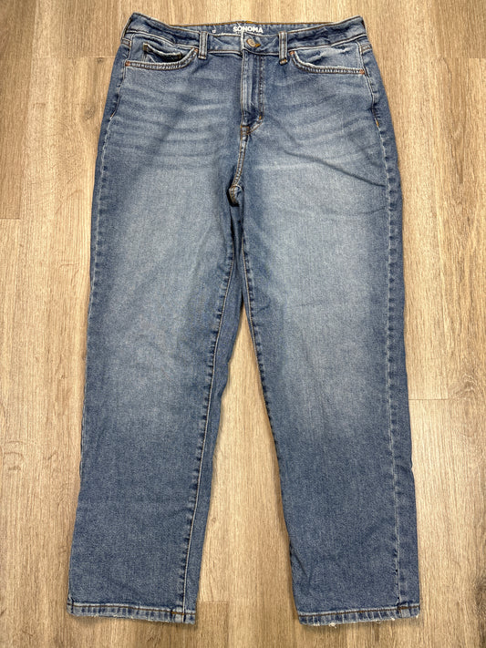 Jeans Straight By Sonoma In Blue Denim, Size: 12