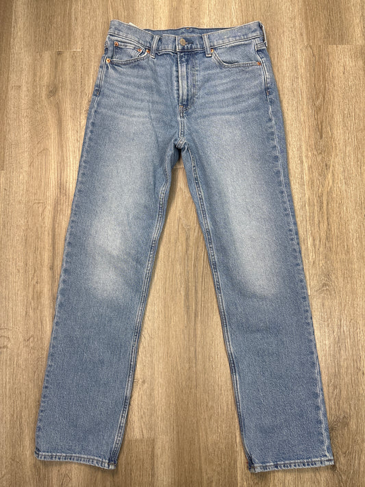 Jeans Straight By Gap In Blue Denim, Size: 8