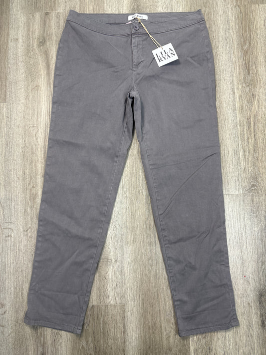 Pants Cropped By Lila Ryan In Grey, Size: Xl