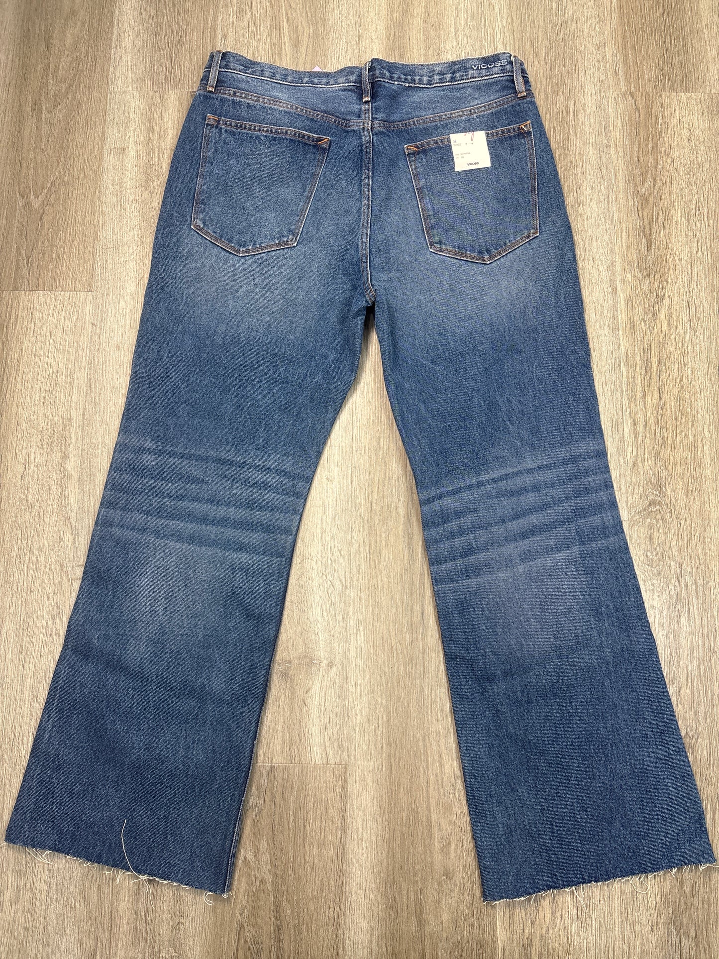 Jeans Straight By Vigoss In Blue Denim, Size: 14