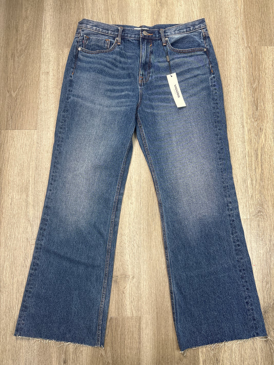 Jeans Straight By Vigoss In Blue Denim, Size: 14