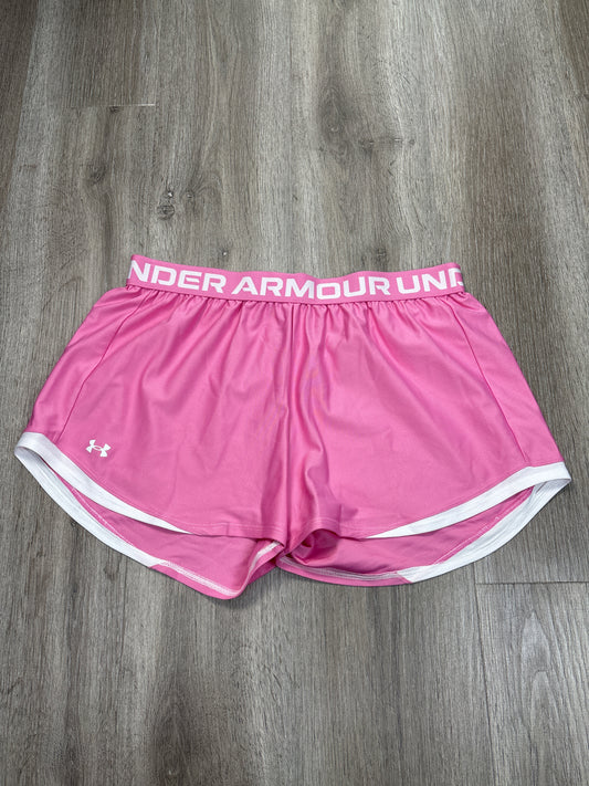 Athletic Shorts By Under Armour In Pink, Size: L