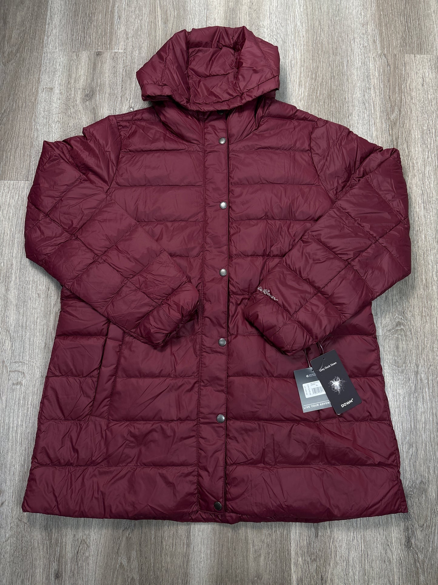 Coat Puffer & Quilted By Eddie Bauer In Maroon, Size: Xl