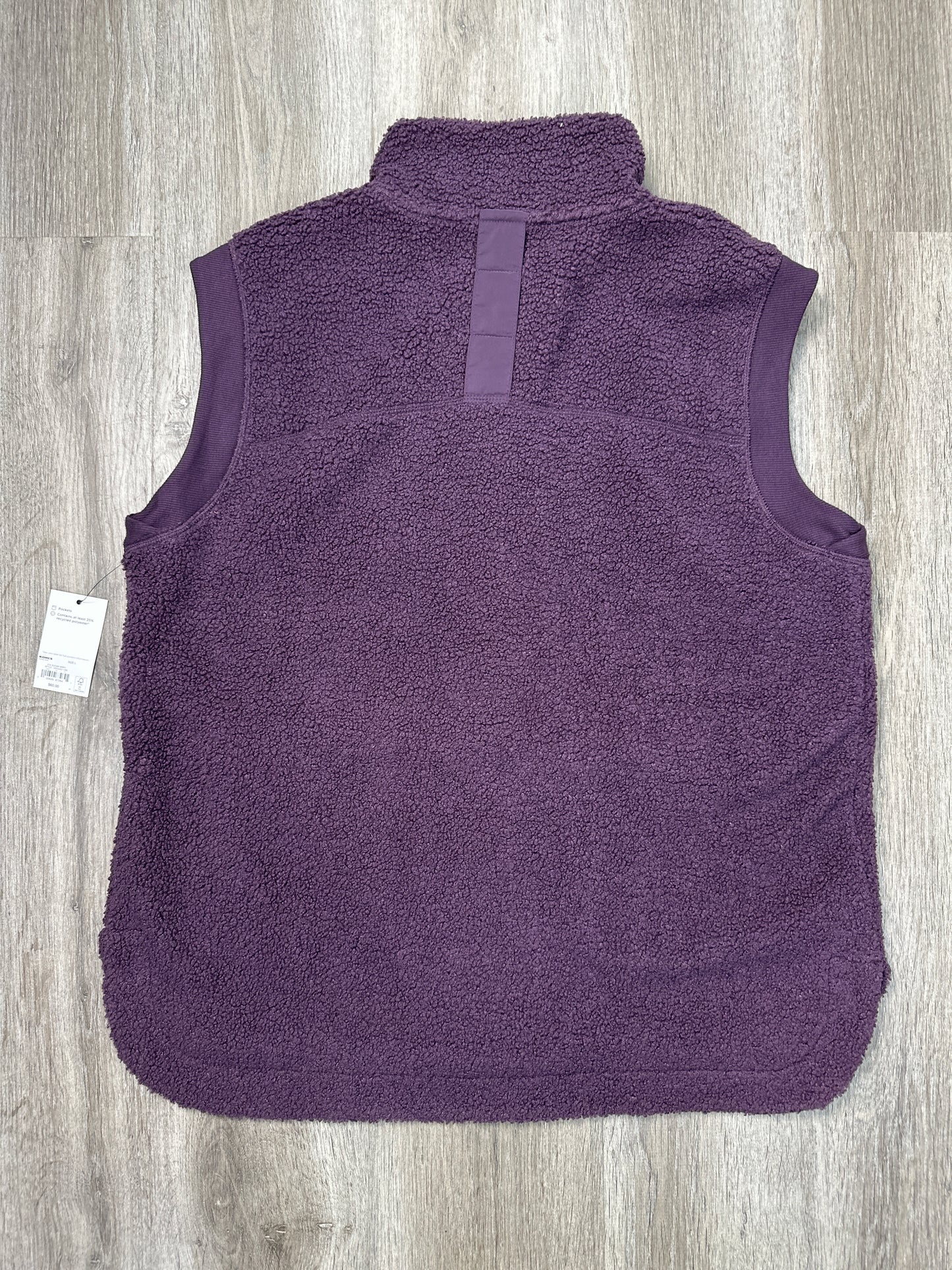 Vest Faux Fur & Sherpa By Flx In Purple, Size: L