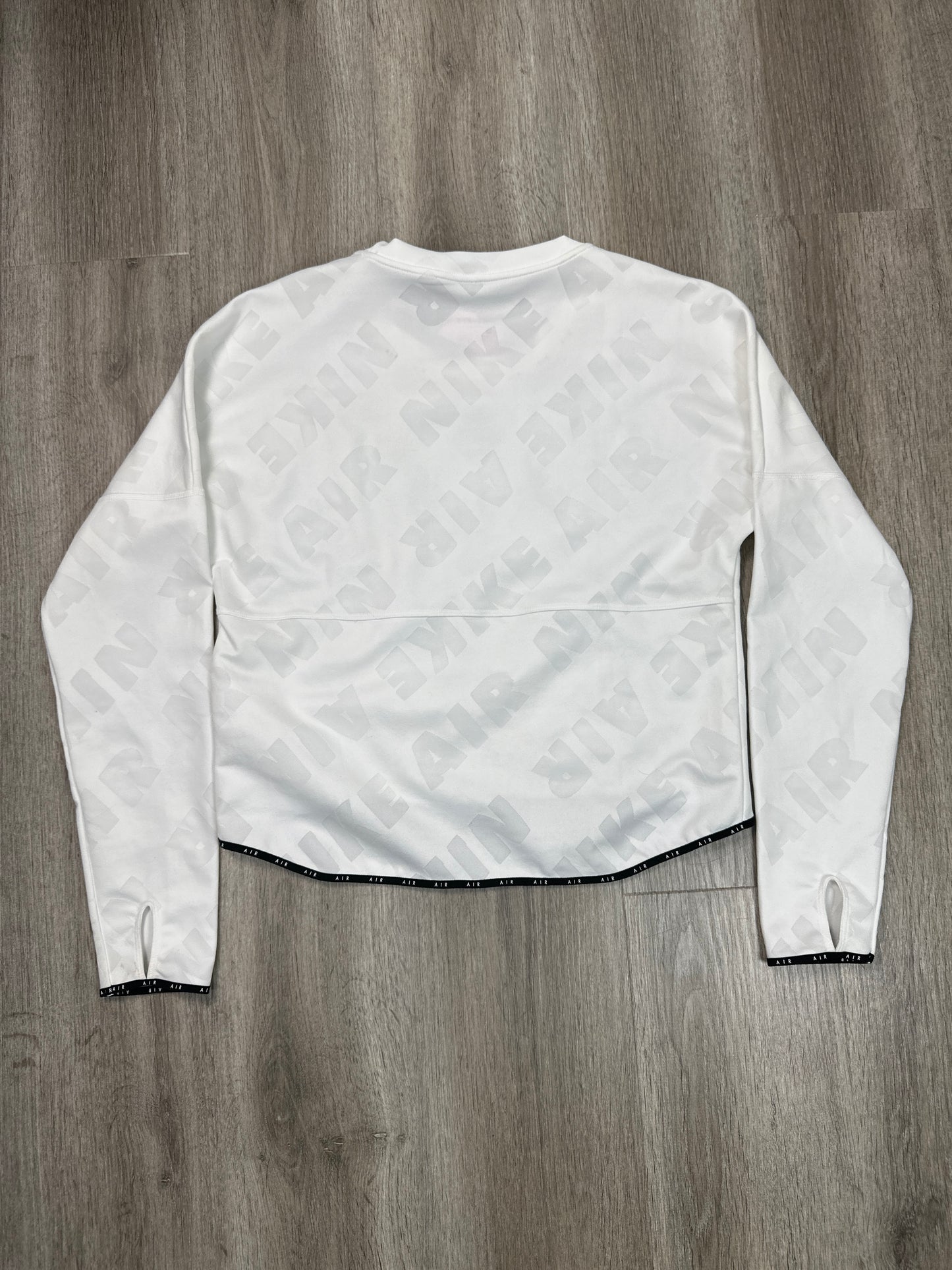 Athletic Top Long Sleeve Crewneck By Nike Apparel In White, Size: S