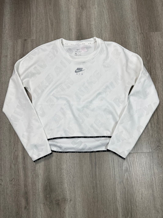 Athletic Top Long Sleeve Crewneck By Nike Apparel In White, Size: S