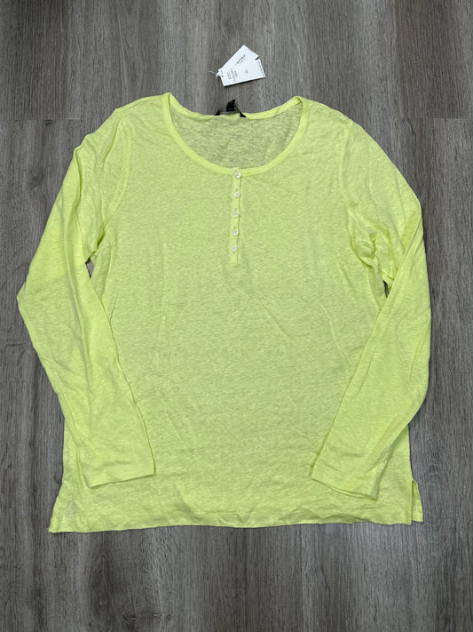 Top Long Sleeve By Banana Republic In Yellow, Size: Xl