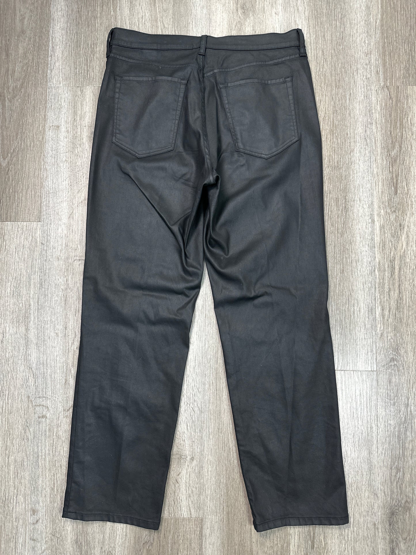 Jeans Straight By Banana Republic In Black Denim, Size: 10