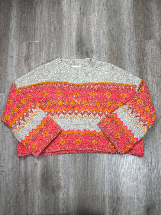 Sweater By Sincerely Jules In Grey & Pink, Size: M