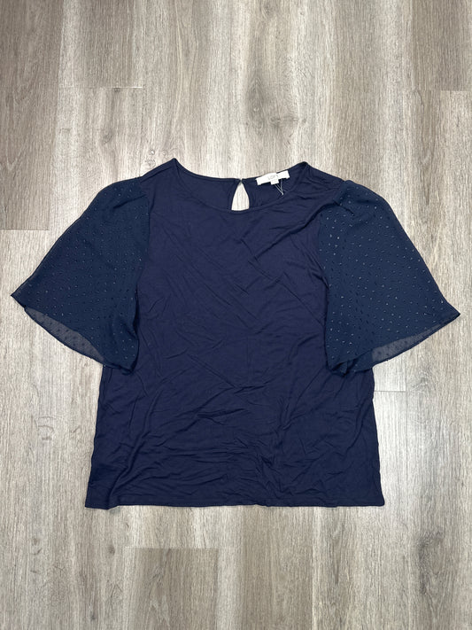 Top SS Sleeve By Loft In Navy, Size: Xl