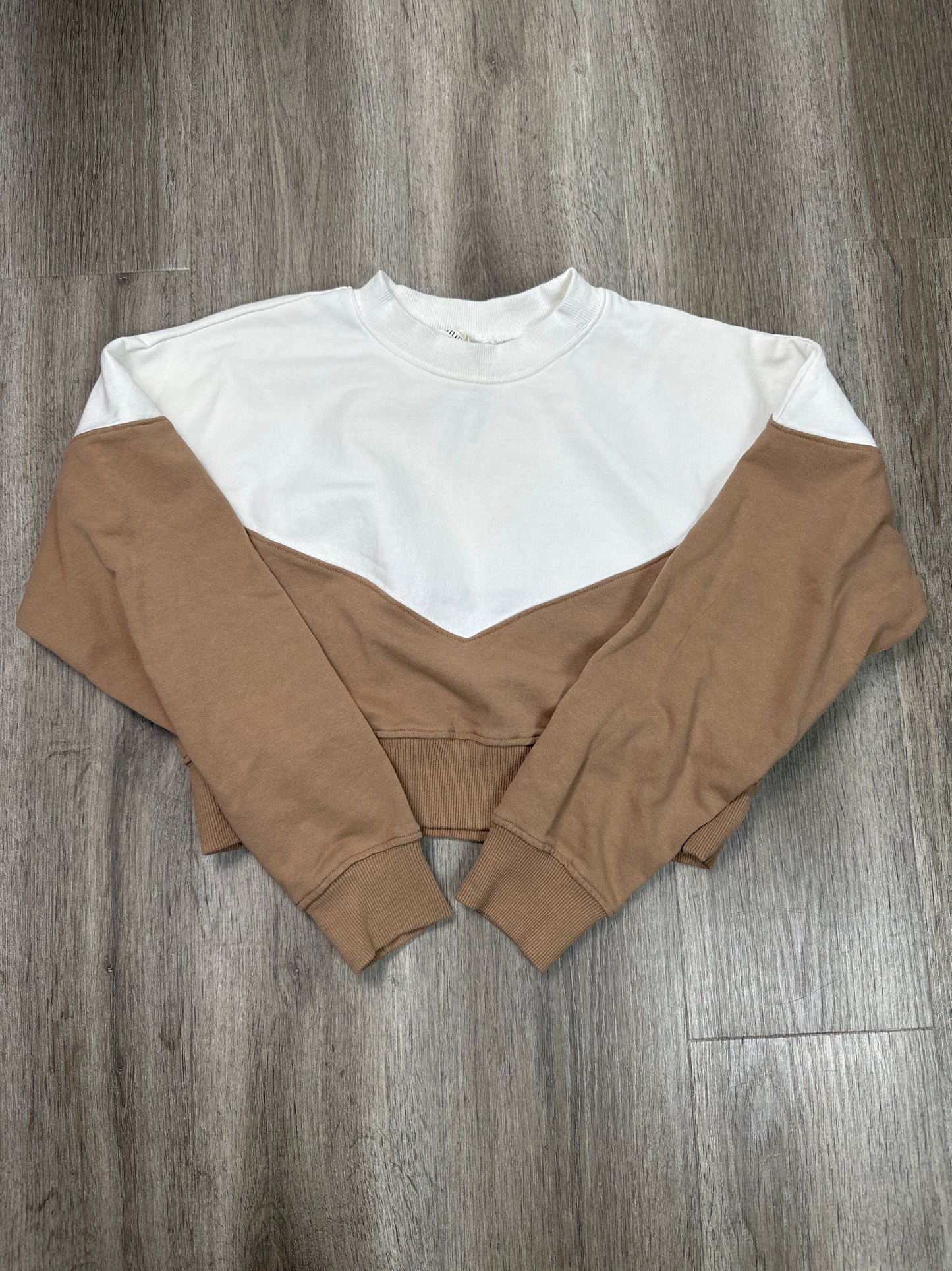 Sweatshirt Crewneck By Bohme In Brown & White, Size: S