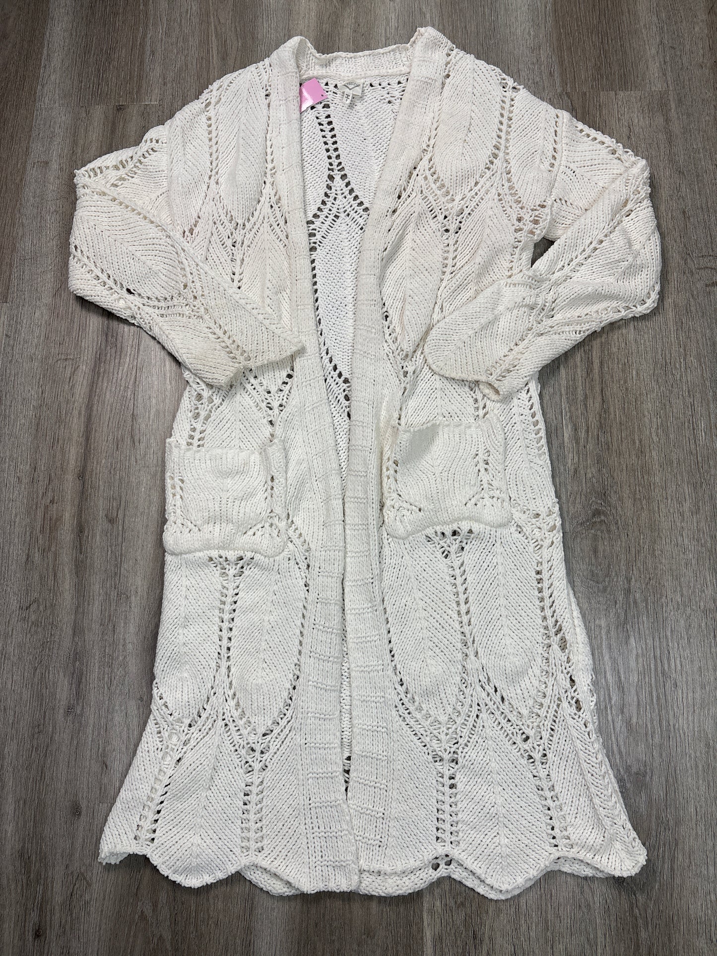 Cardigan By Freshman In White, Size: S