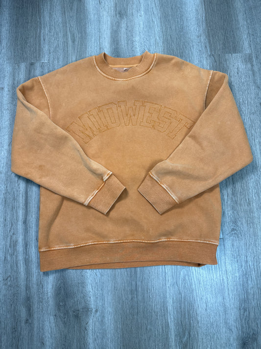 Sweatshirt Crewneck By HINGEON5TH In Orange, Size: M