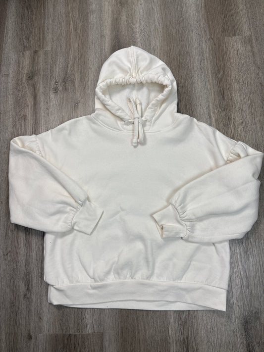 Sweatshirt Hoodie By Nine West Apparel In White, Size: L