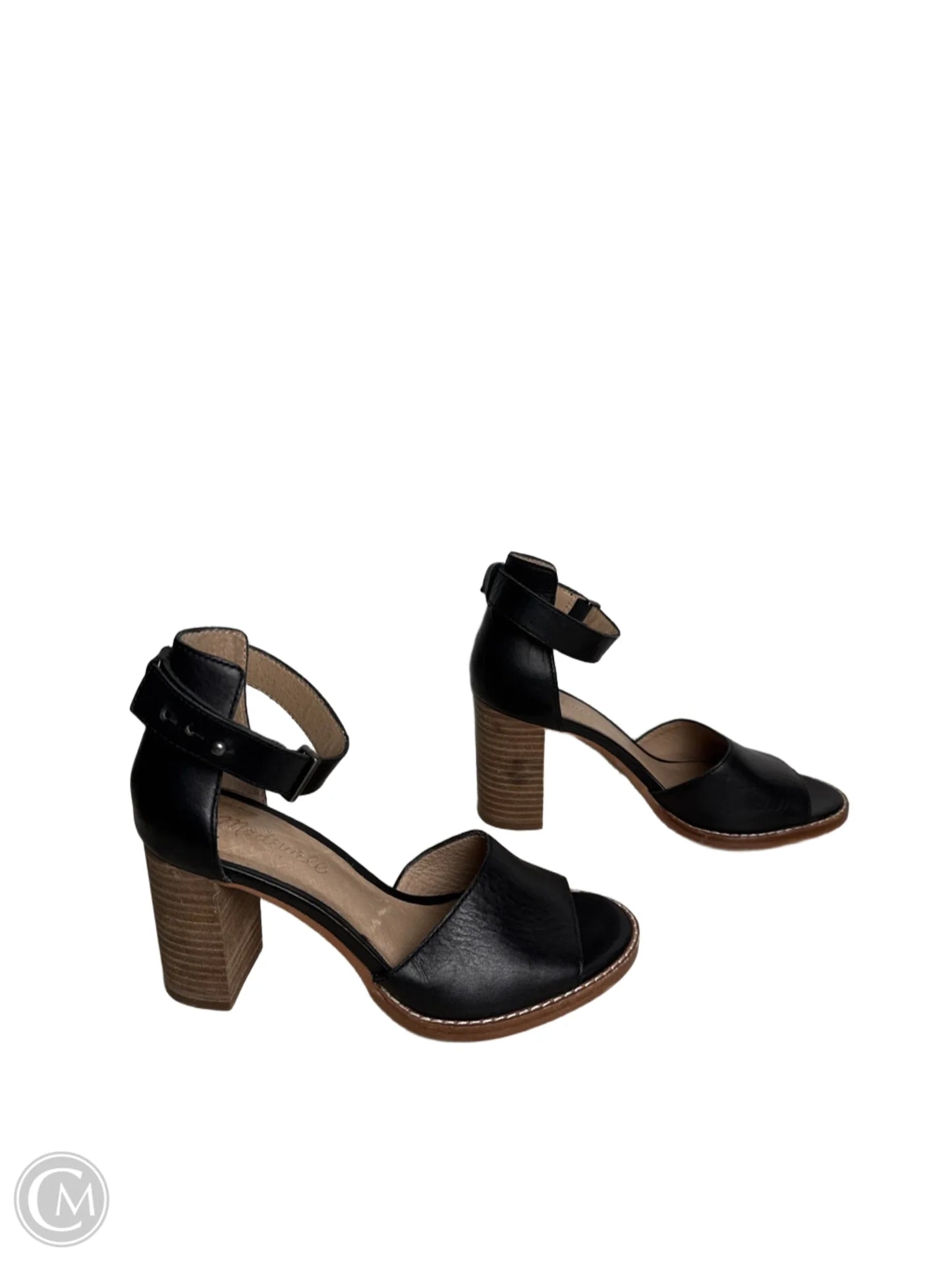 Sandals Heels Block By Madewell In Black, Size: 5.5