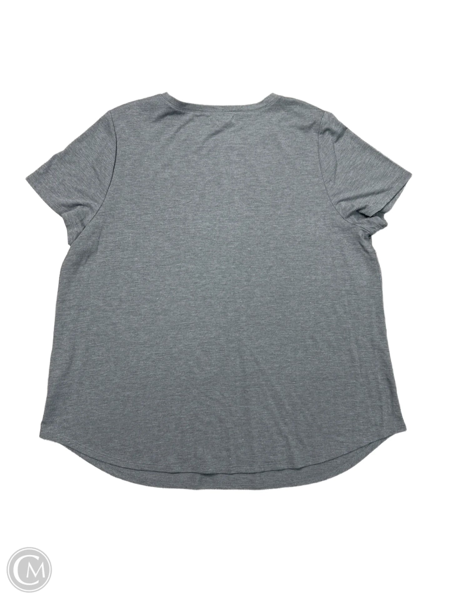 Top Short Sleeve By Maurices In Grey, Size: 1x