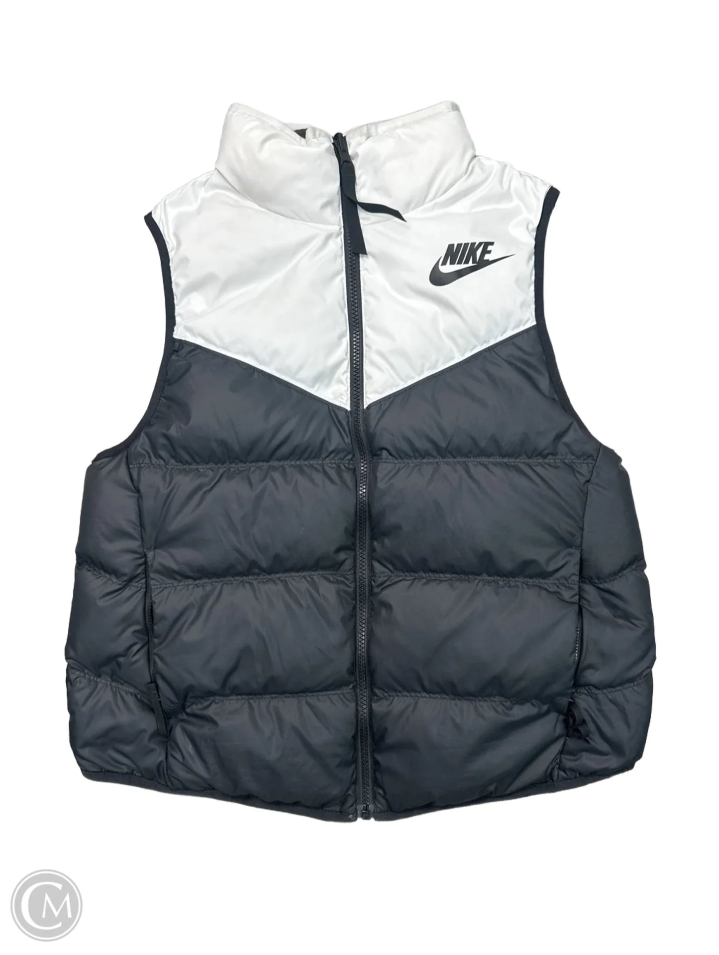 Vest Puffer & Quilted By Nike Apparel In Black & White, Size: S