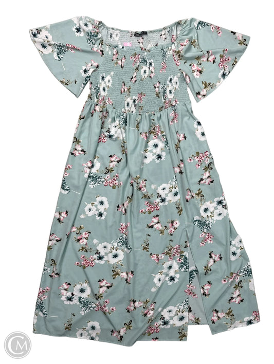 Dress Casual Maxi By CELKUSER In Floral Print, Size: Xl